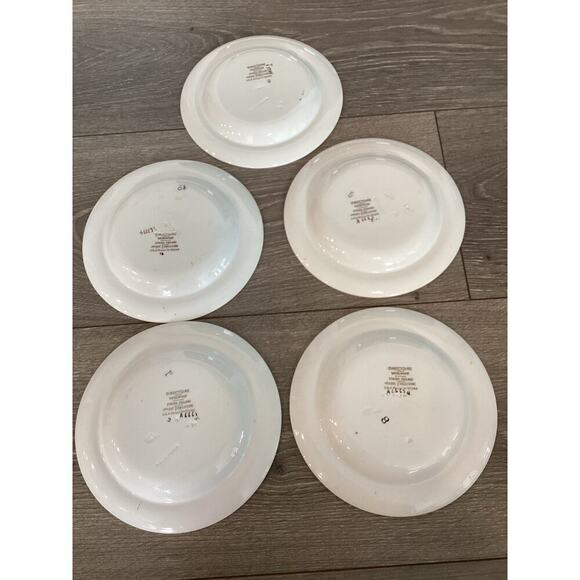 Vtg Wedgewood Directoire Luncheon Plate Bread Butter White Yellow Fruit Basket - Picture 3 of 8